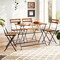 Patio Dining with Acacia Wood Table and Foldable Chairs Set 5 Piece